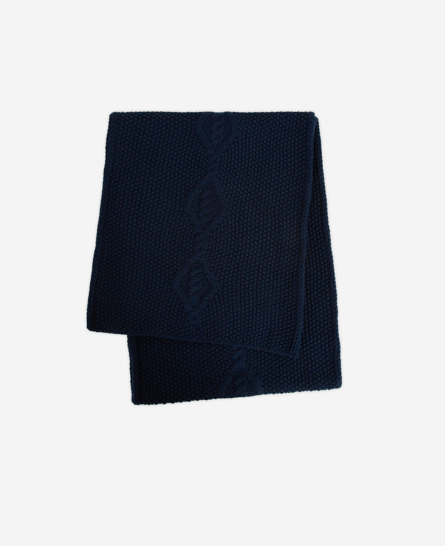 bufanda lana azul