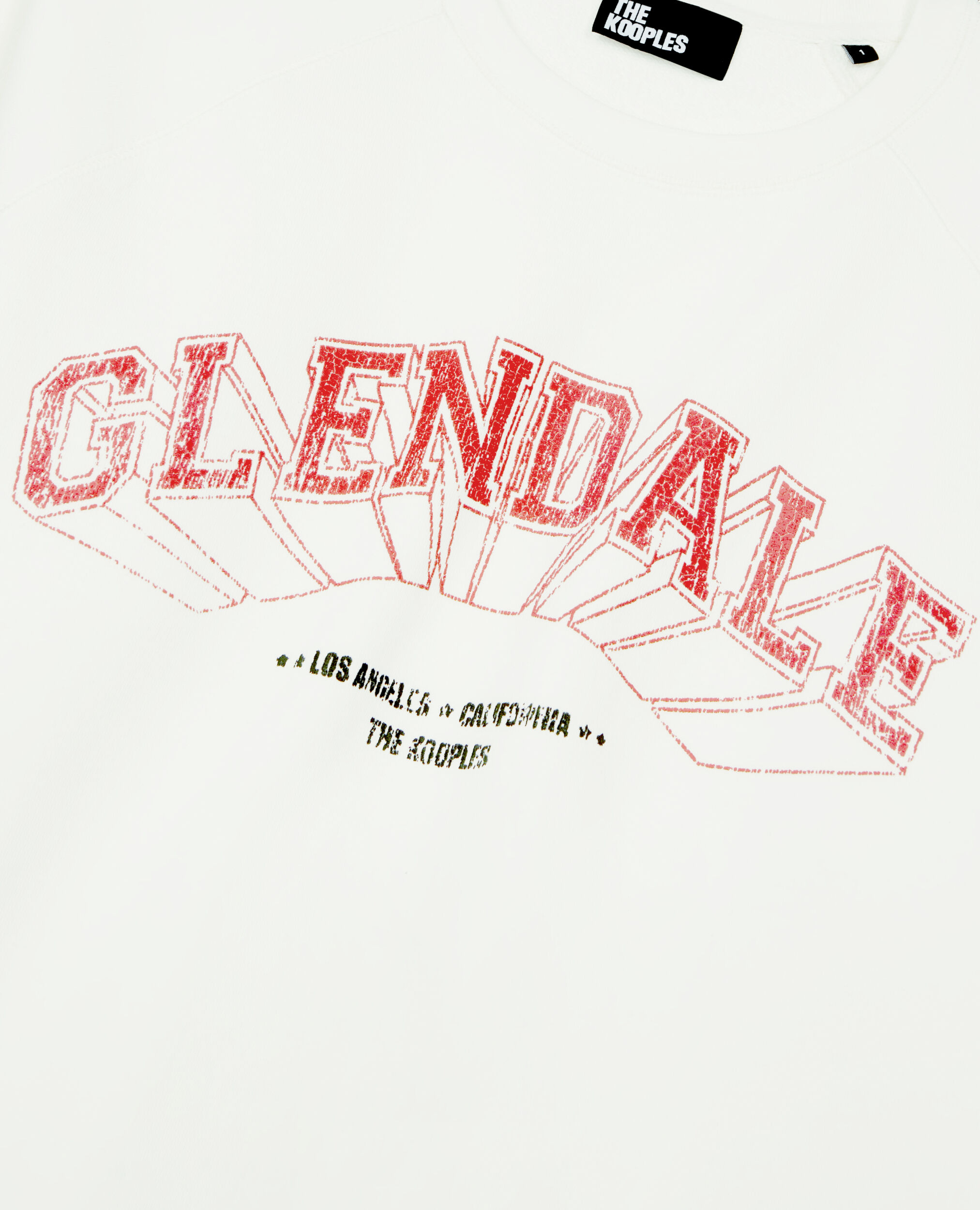 Sweatshirt écru avec sérigraphie Glendale, ECRU, hi-res image number null