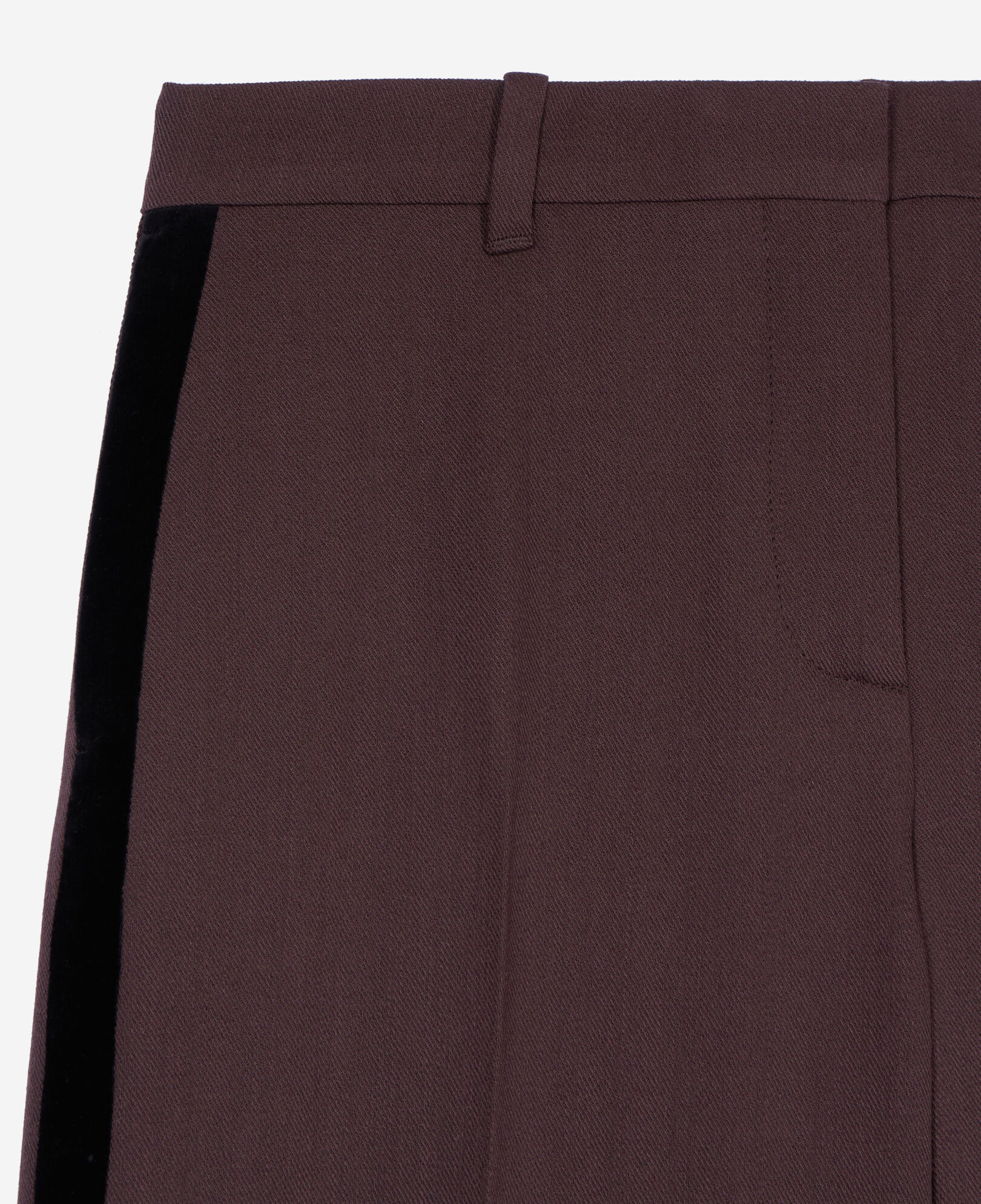 The Kooples WOMEN BROWN brown wide-leg trousers