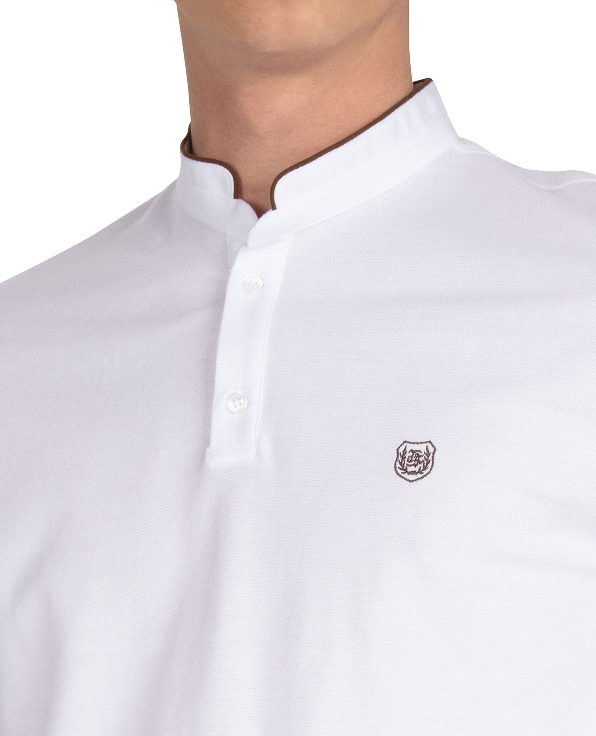 Weißes Poloshirt mit Logo, WHITE / TAN, hi-res image number null