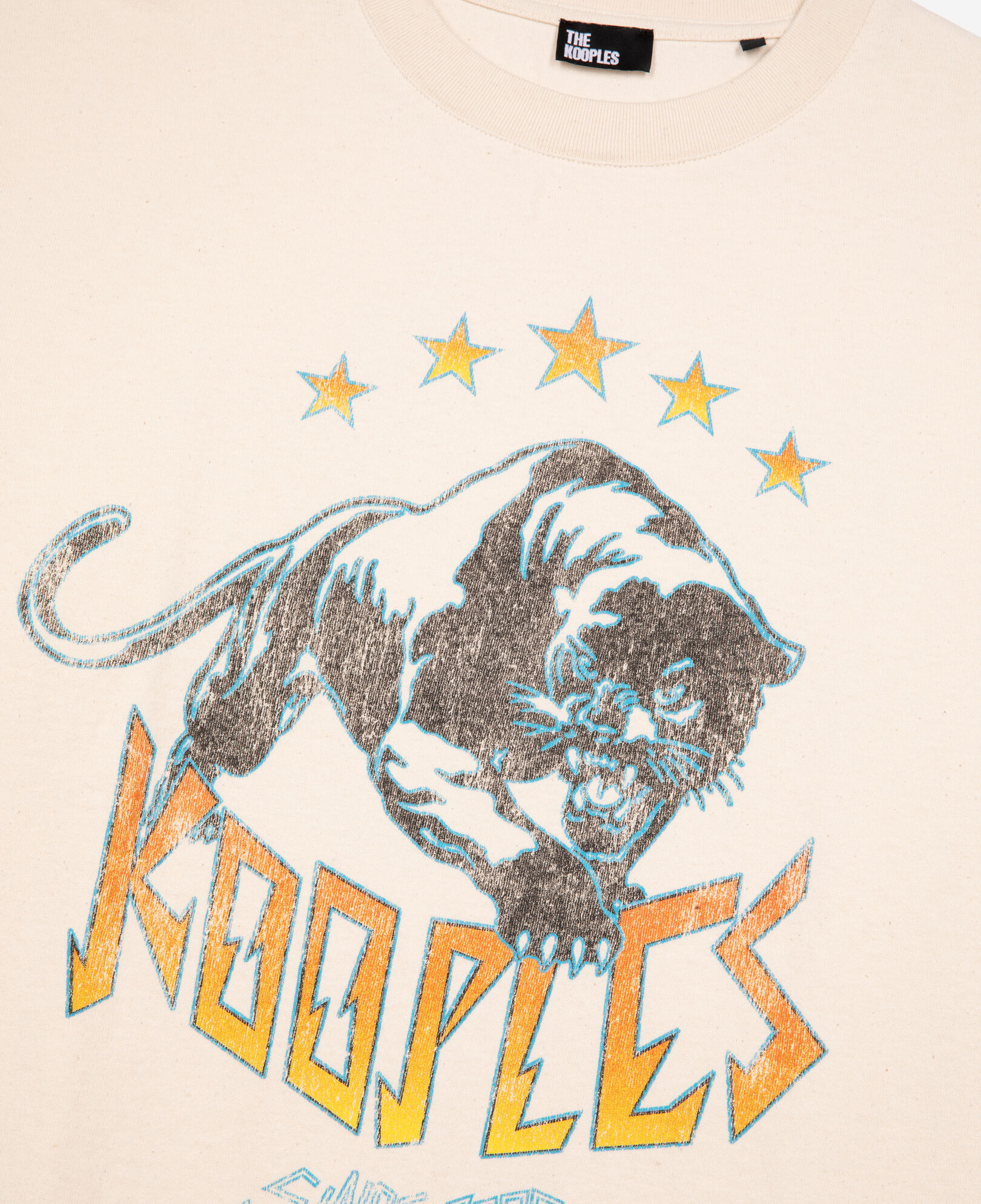The Kooples MEN ECRU ecru screen print t-shirt