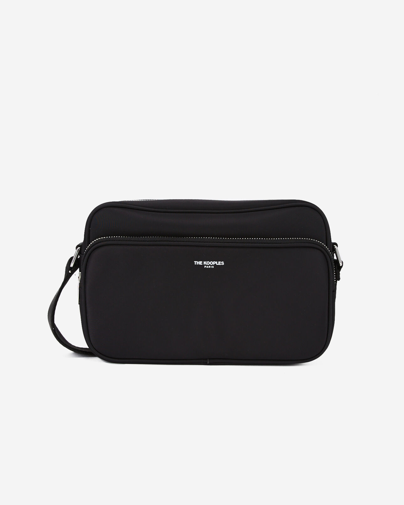 The Kooples MEN BLACK black nylon messenger bag