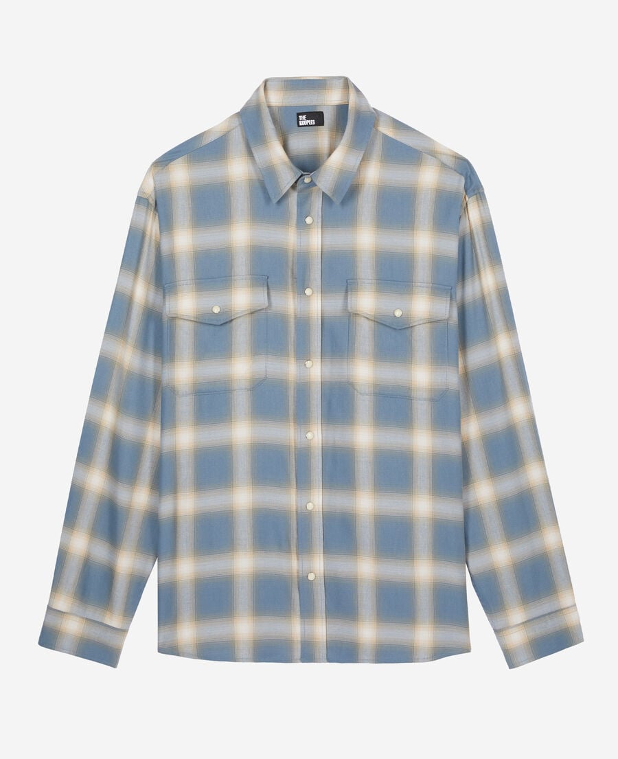 The Kooples HOMME BLUE GREY chemise à carreaux