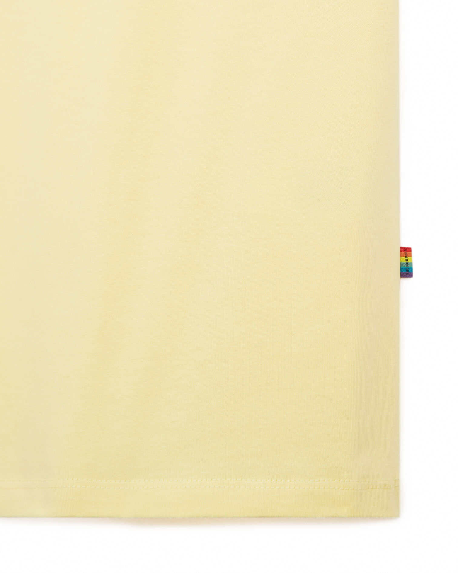 T-shirt jaune coton brodé ton sur ton, YELLOW, hi-res image number null