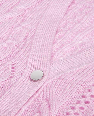 The Kooples F PINK pink cable-knit wool-blend cardigan