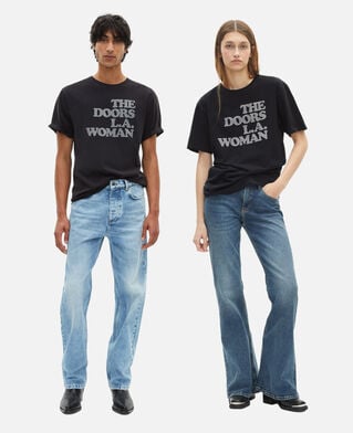 The Kooples UNISEX BLACK WASHED gemischtes t-shirt the doors x the kooples schwarz