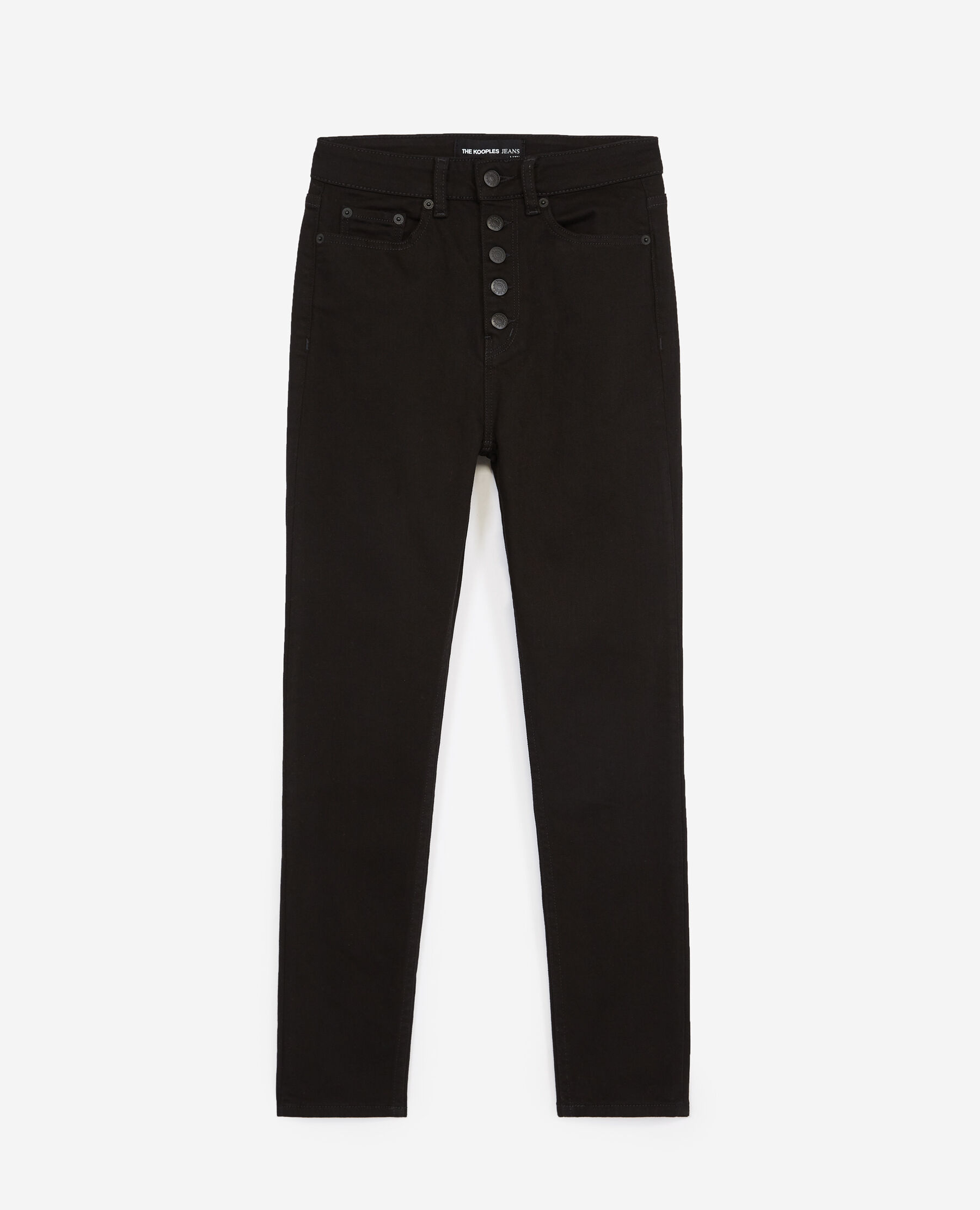 Black jeans shop with buttons