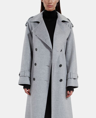 The Kooples F GREY grey trench style coat