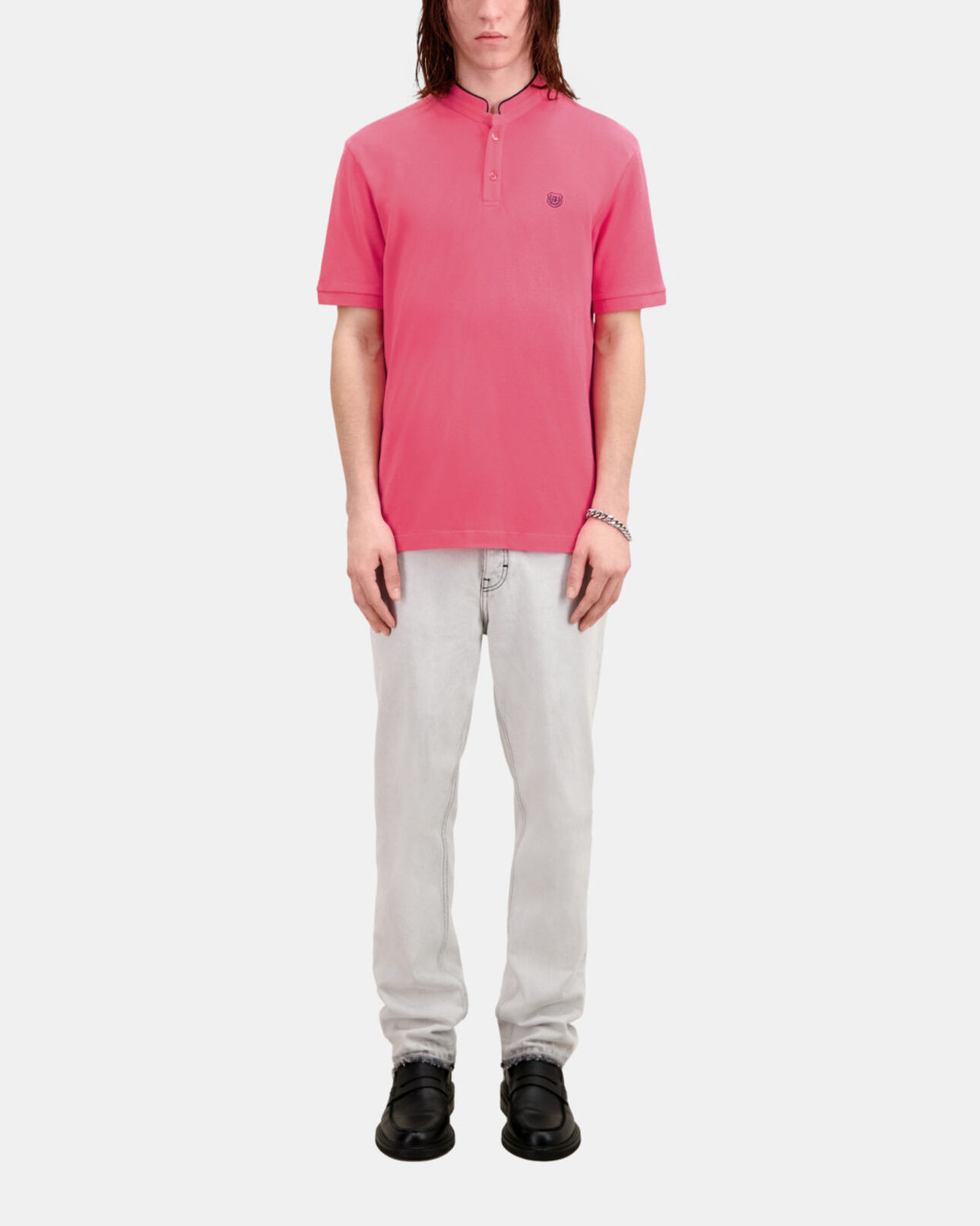 The Kooples HOMBRE OLD PINK camisa polo rosa algodón