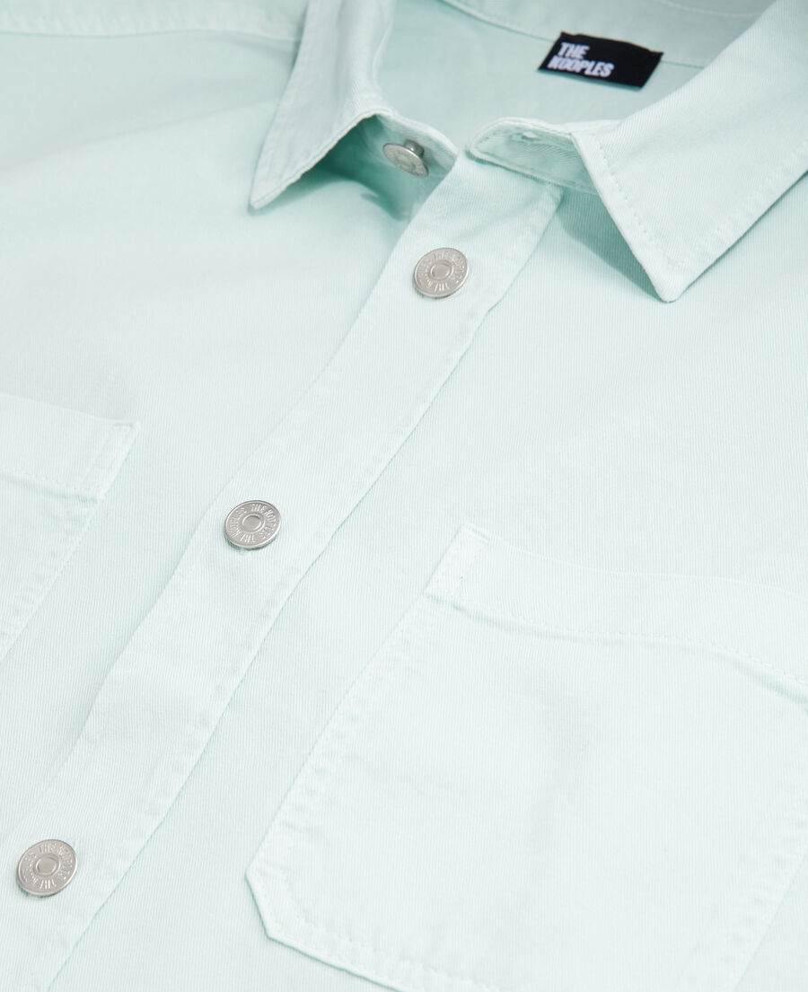 green denim overshirt