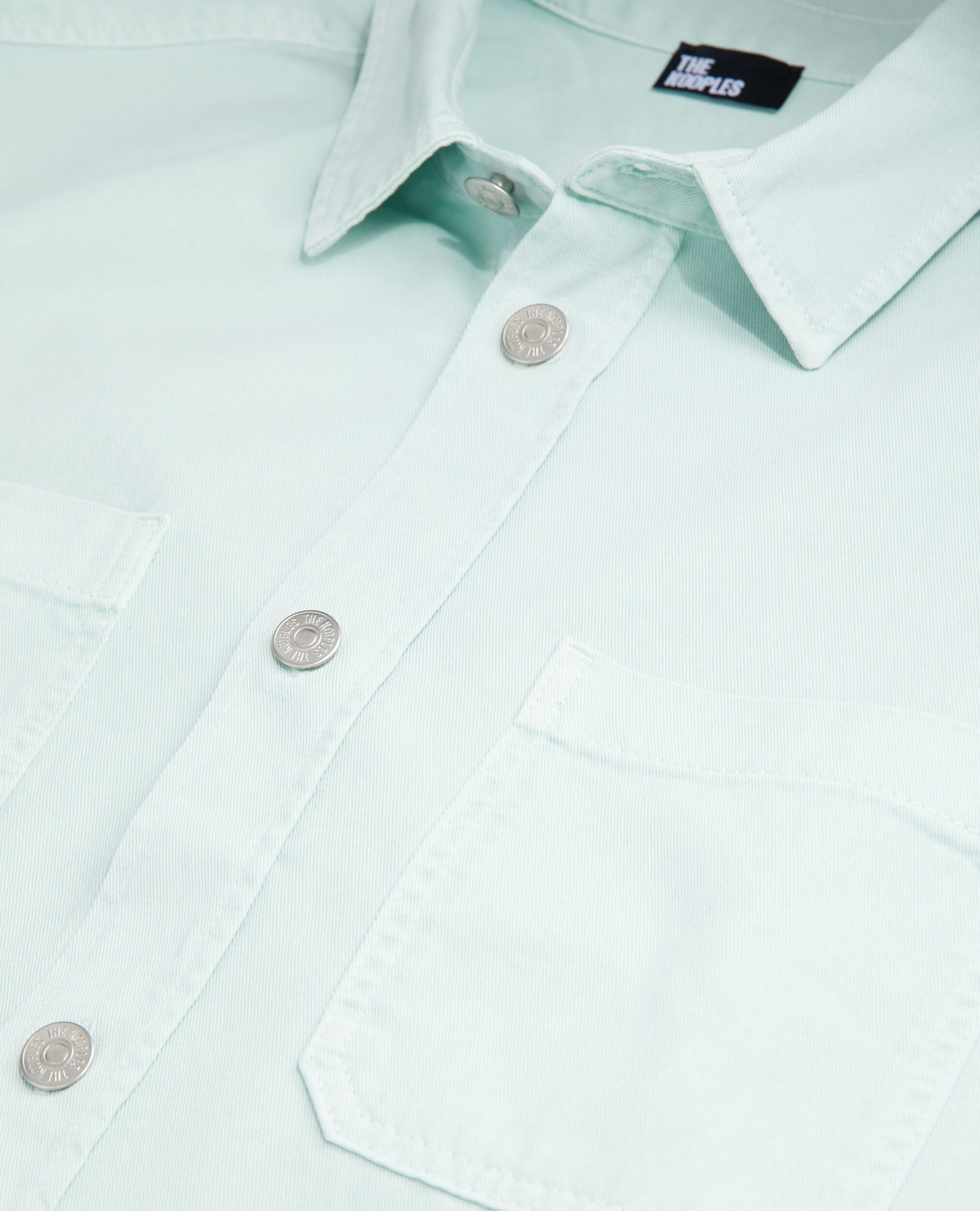 Green denim overshirt, OCEAN, hi-res image number null