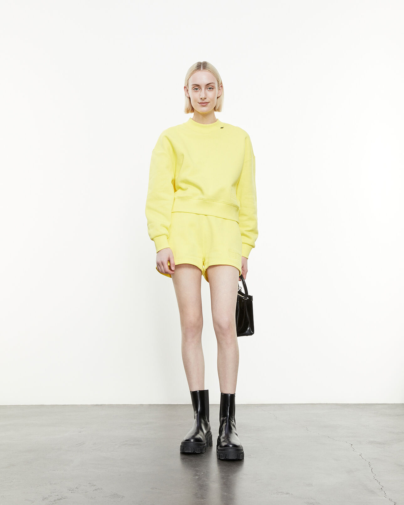 The Kooples WOMEN YELLOW yellow sweatshirt with embossed logo