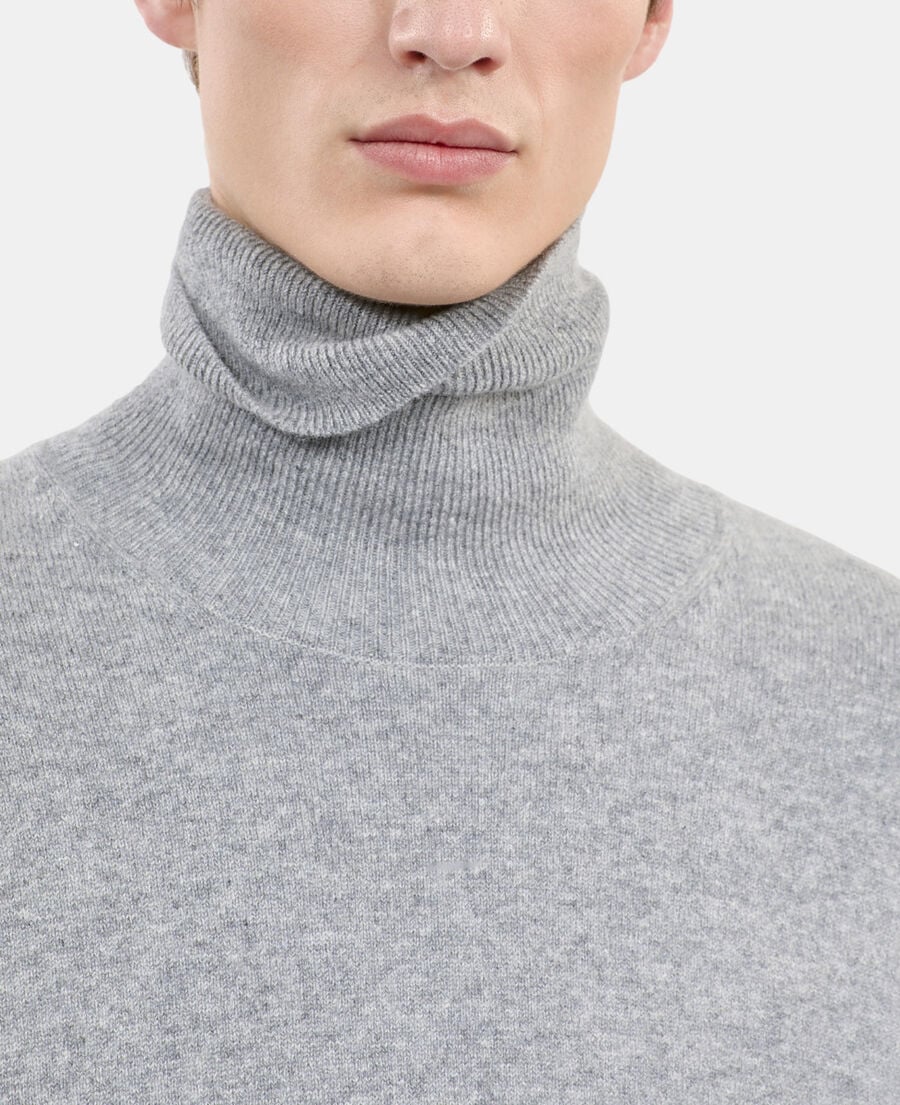 The Kooples HOMME MIDDLE GREY MEL pull en cachemire gris