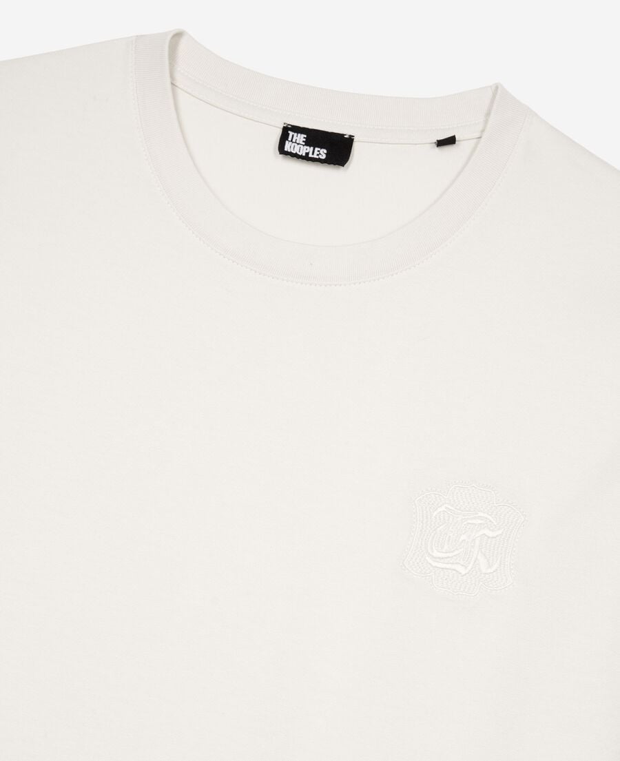 The Kooples HOMME LIGHT BEIGE t-shirt à logo beige