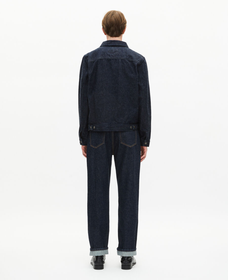 The Kooples HOMME BLUE ELECTRIC blouson en denim bleu foncé