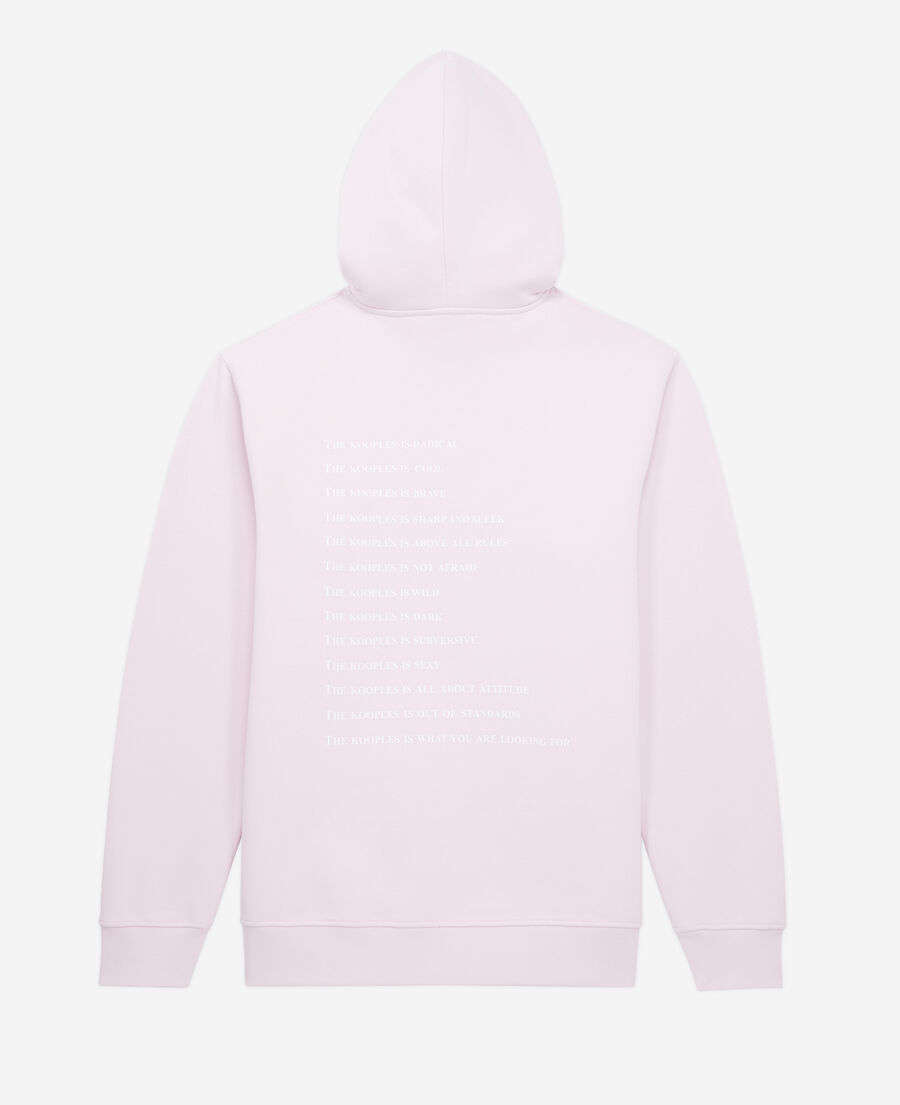 herren rosa kapuzensweatshirt „what is“