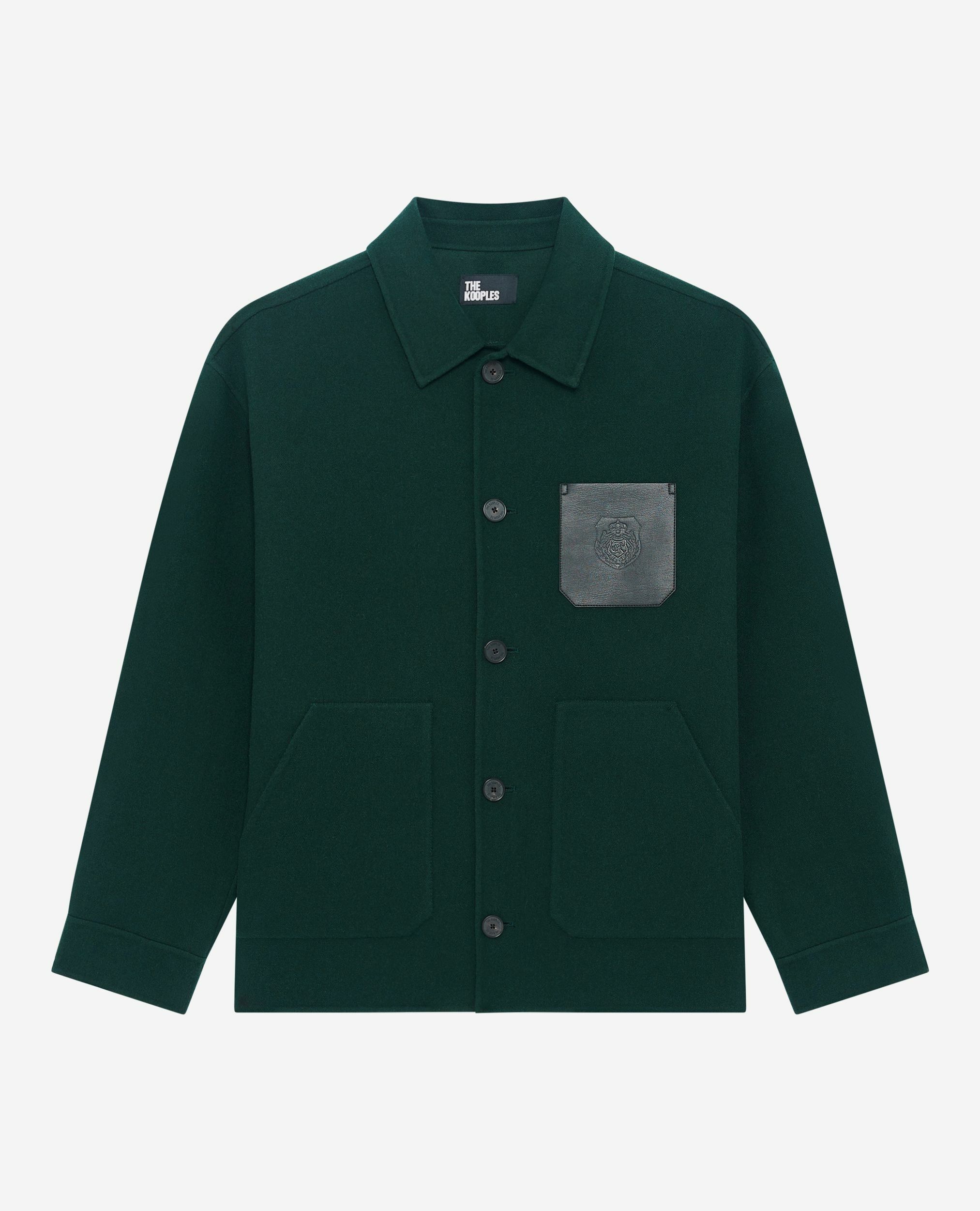 Dark green overshirt, BOTTLE GREEN, hi-res image number null