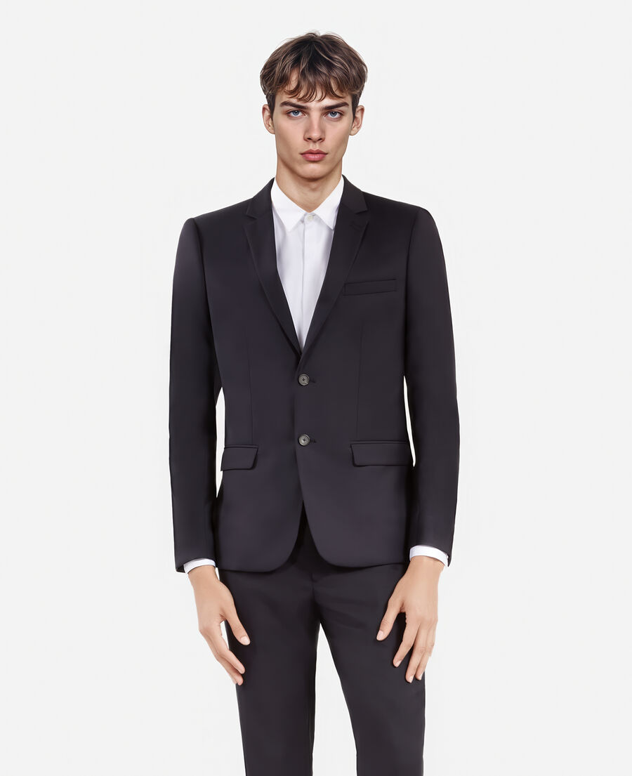 Veste de costume en laine bleu marine The Kooples