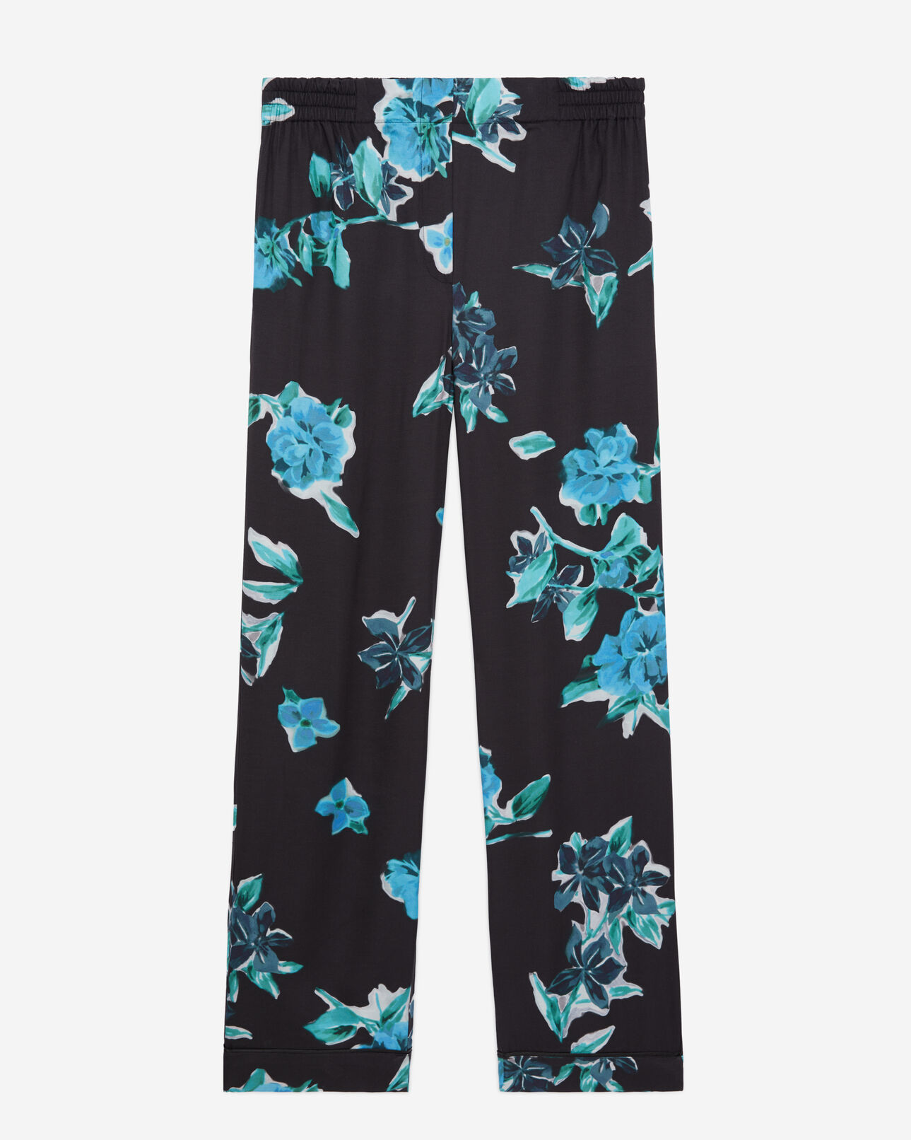 The Kooples WOMEN BLACK BLUE printed trouser