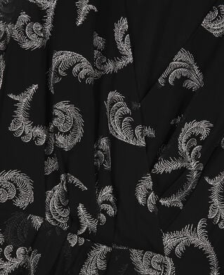The Kooples FEMME BLACK / SILVER robe effet portefeuille courte noire