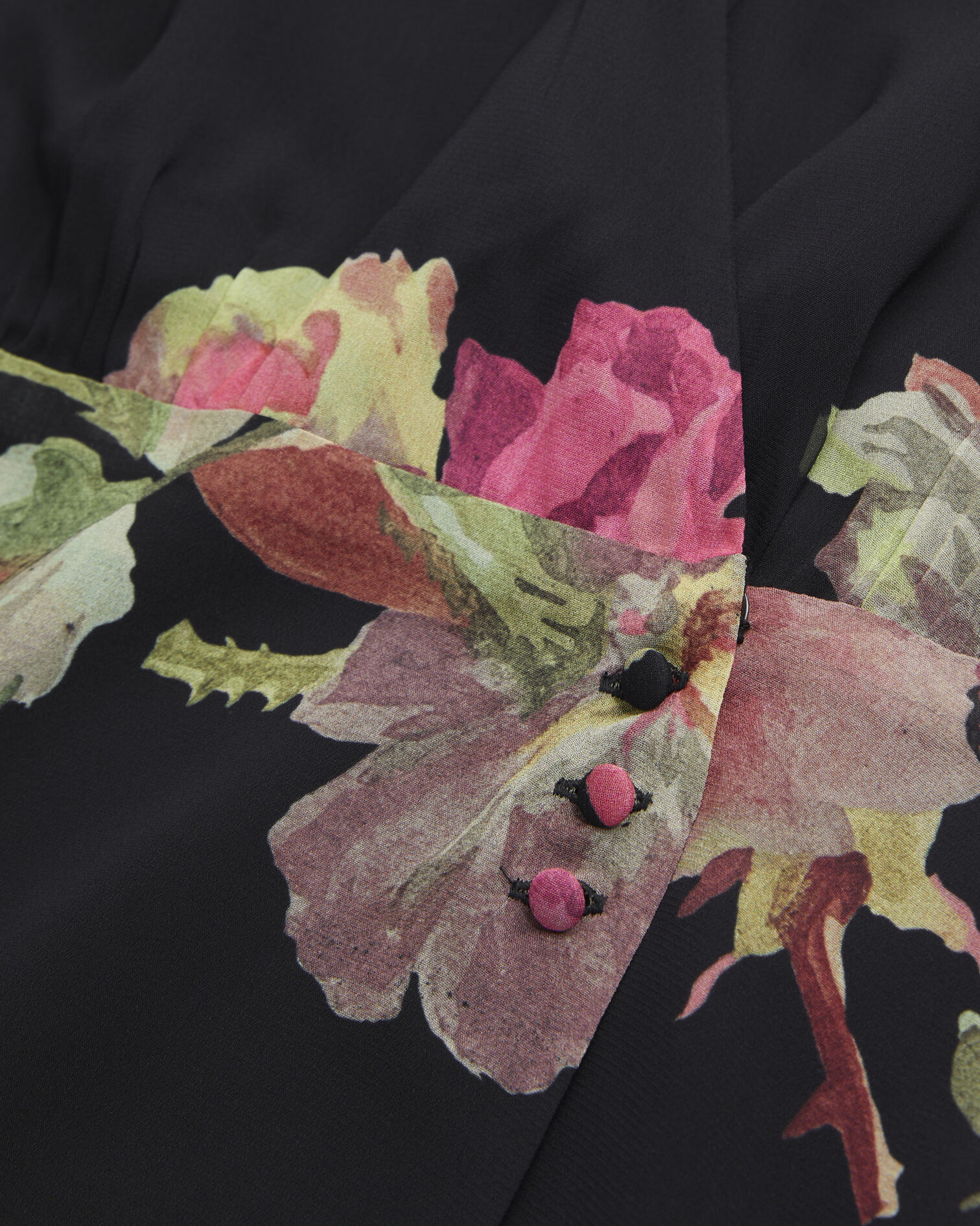 Printed crossover top, PINK BLACK, hi-res image number null
