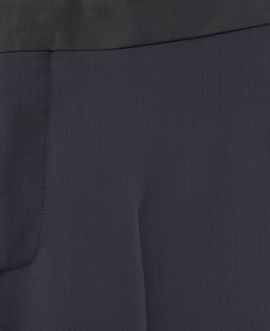 The Kooples H NAVY midnight blue wool suit pants with creases