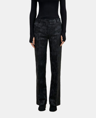 The Kooples FEMME BLACK pantalon tailleur fleuri noir