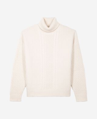 The Kooples HOMME LIGHT BEIGE pull torsad&eacute; en laine beige