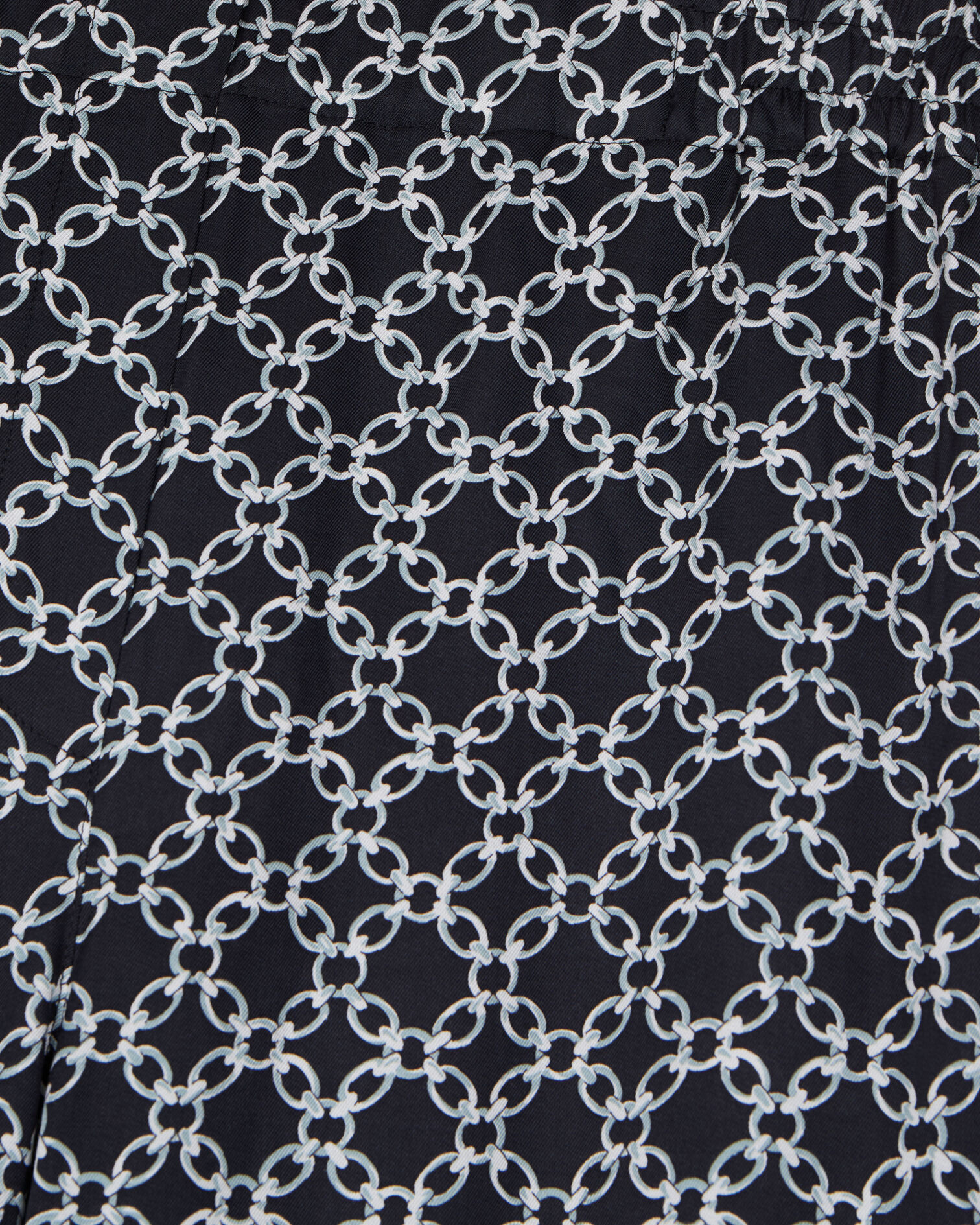 Black and white chain print trousers, BLACK WHITE, hi-res image number null