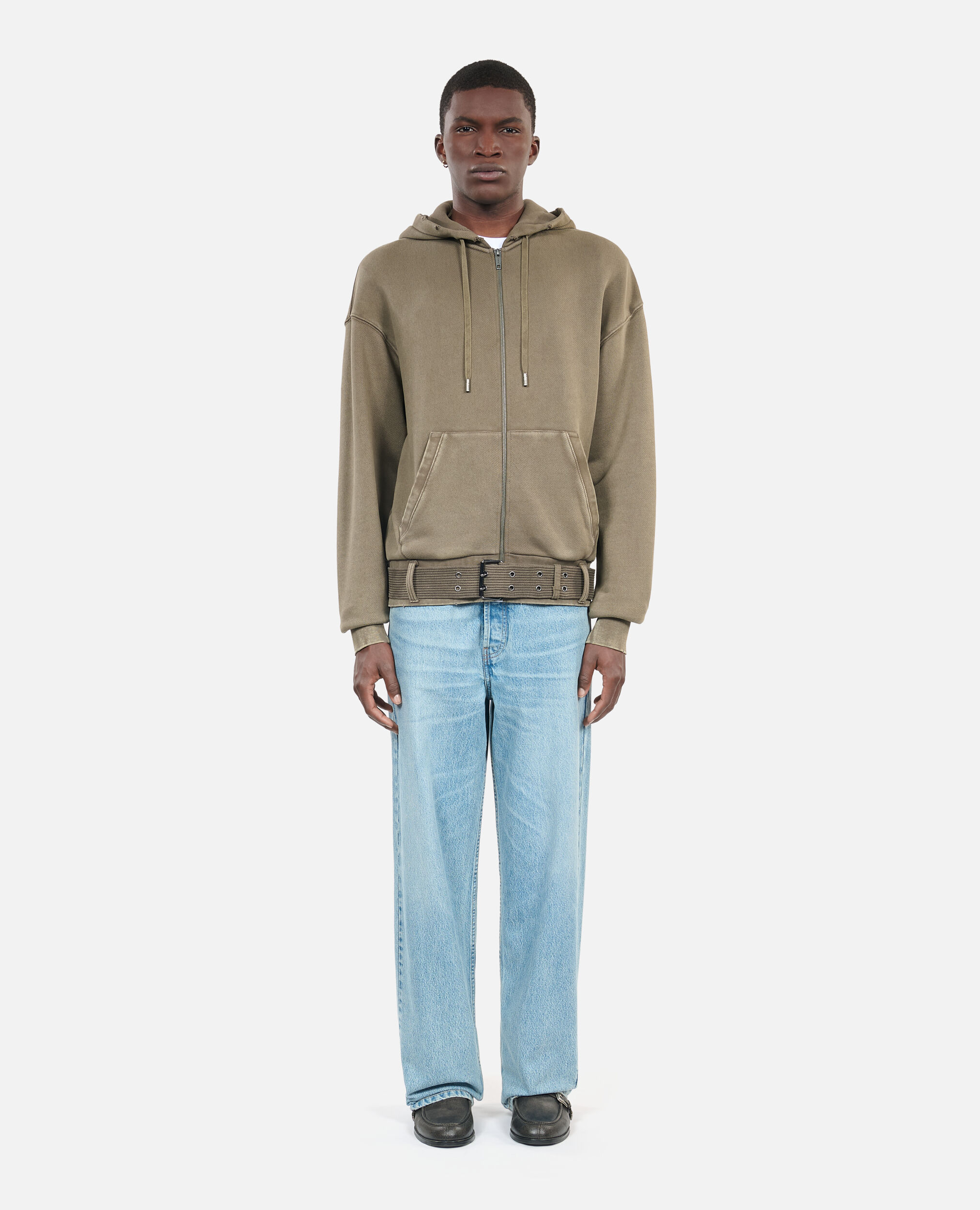 Oversized khaki hoodie online