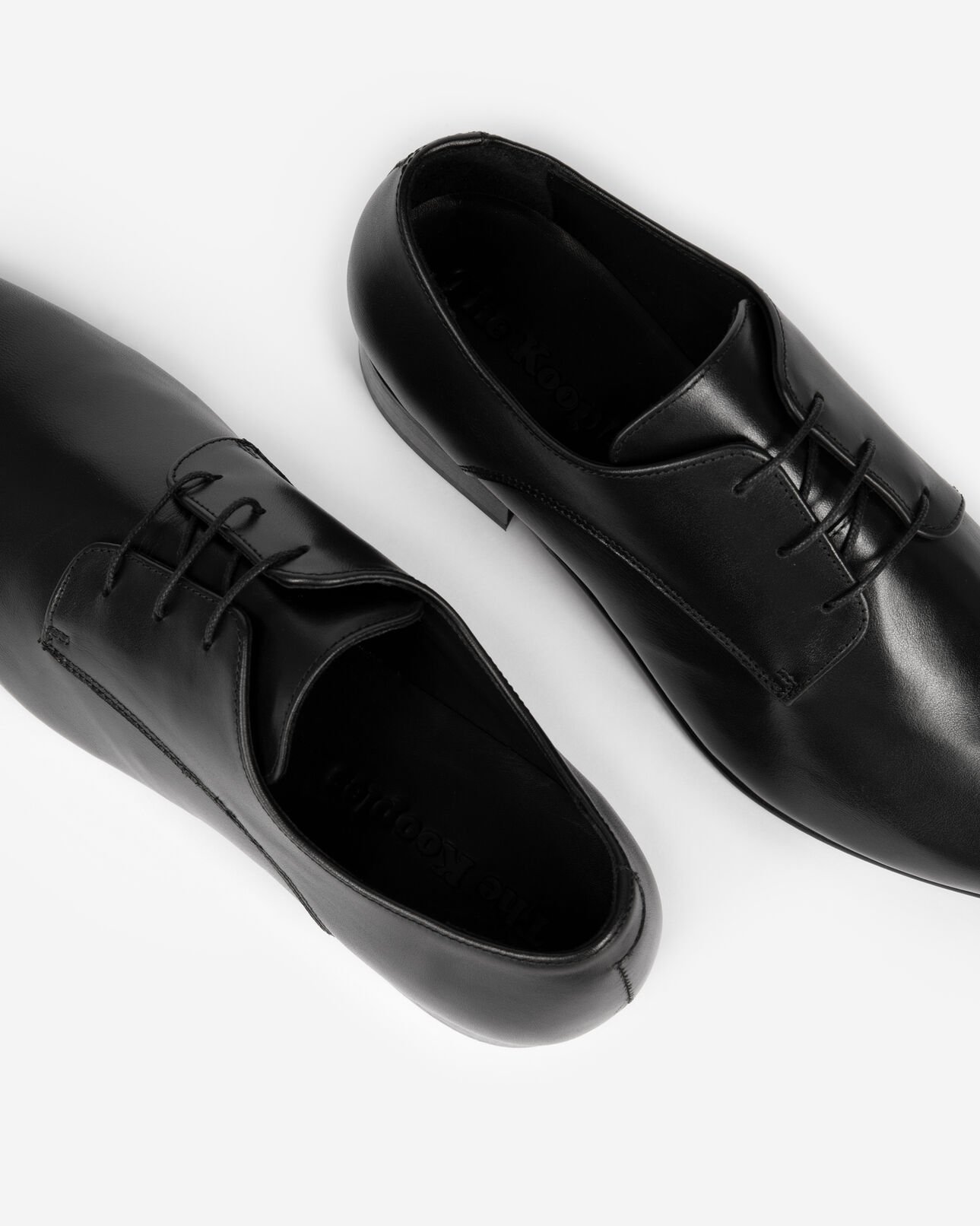 The Kooples HOMBRE BLACK derbies de cuero negro