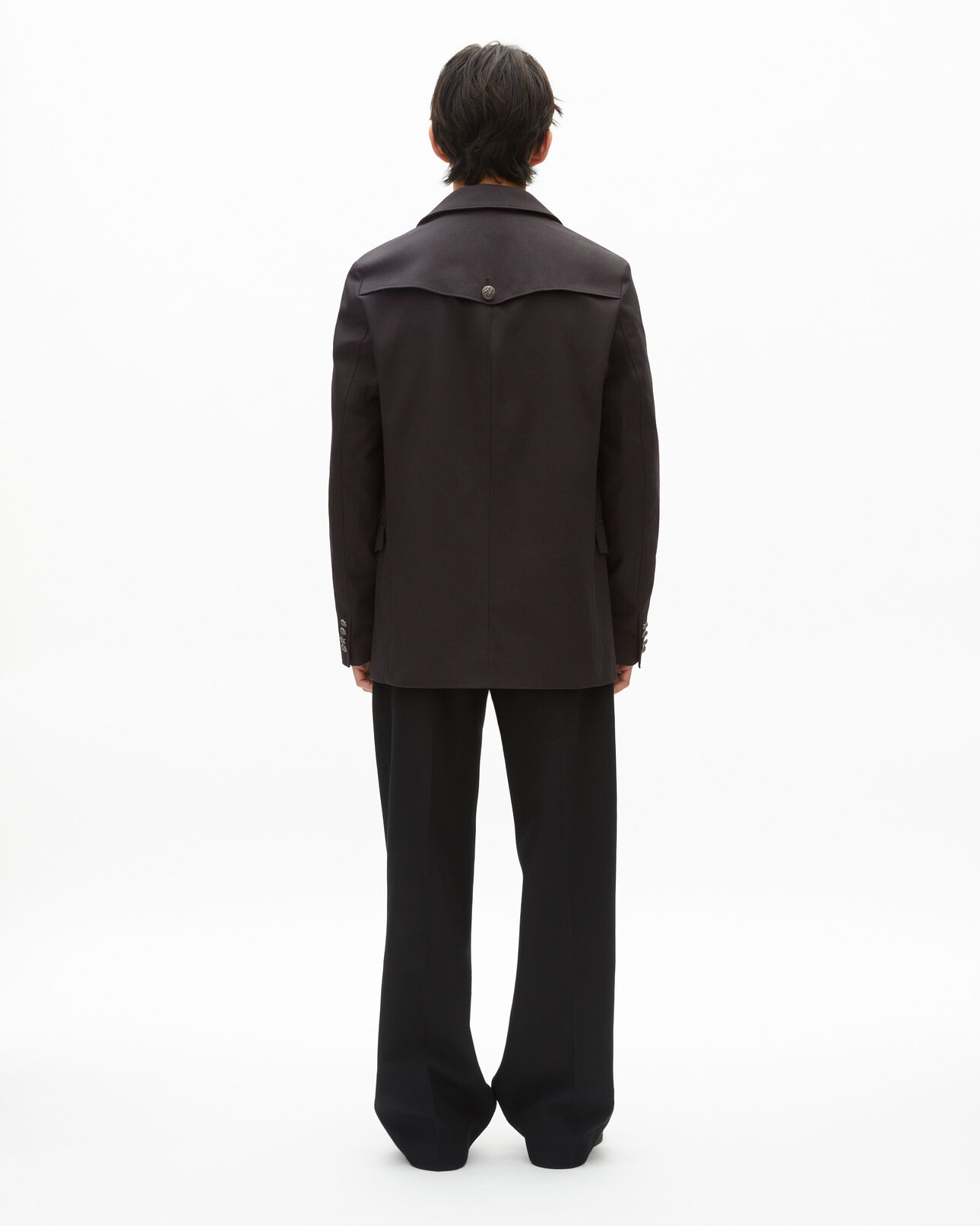 The Kooples H DARK GREY grey cotton coat