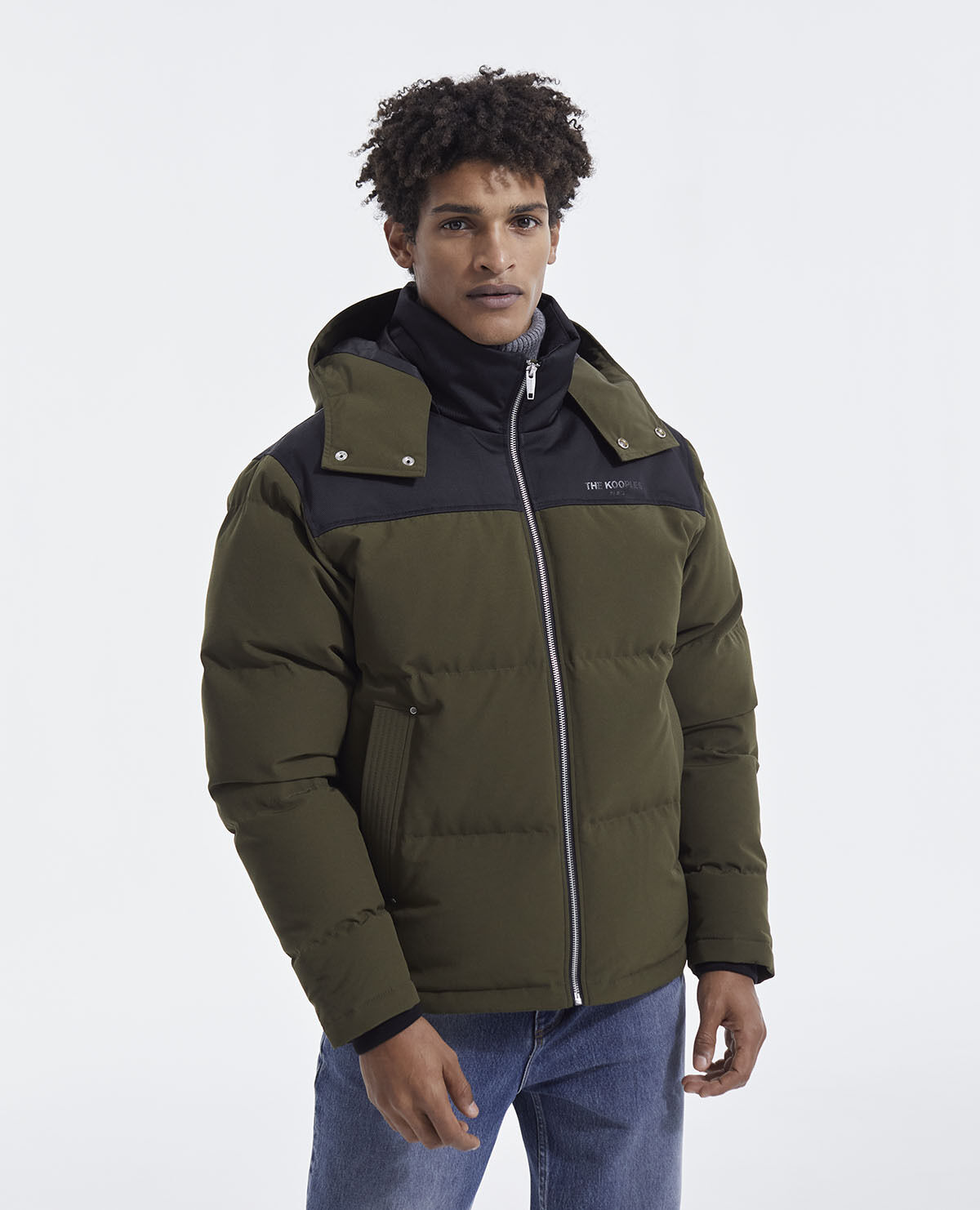 Doudoune capuche kaki The Kooples