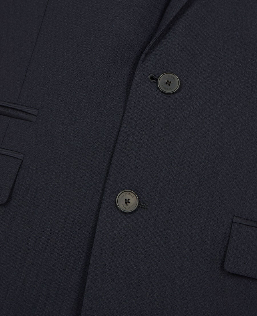 The Kooples MEN DARK NAVY navy blue wool suit jacket