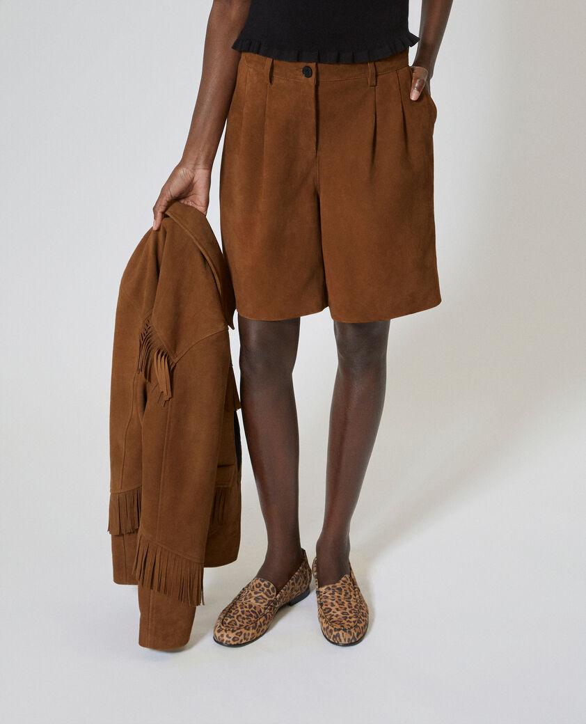 The Kooples F LEOPARD leopard print leather loafers