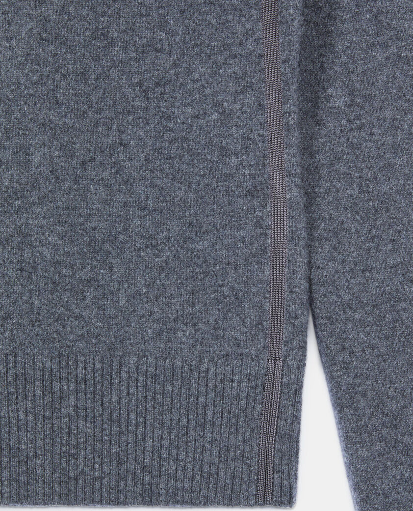 The Kooples WOMEN ANTHRACITE MELANGE grey cashmere sweater