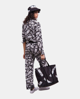 The Kooples F BLACK / WHITE pants with tape logo