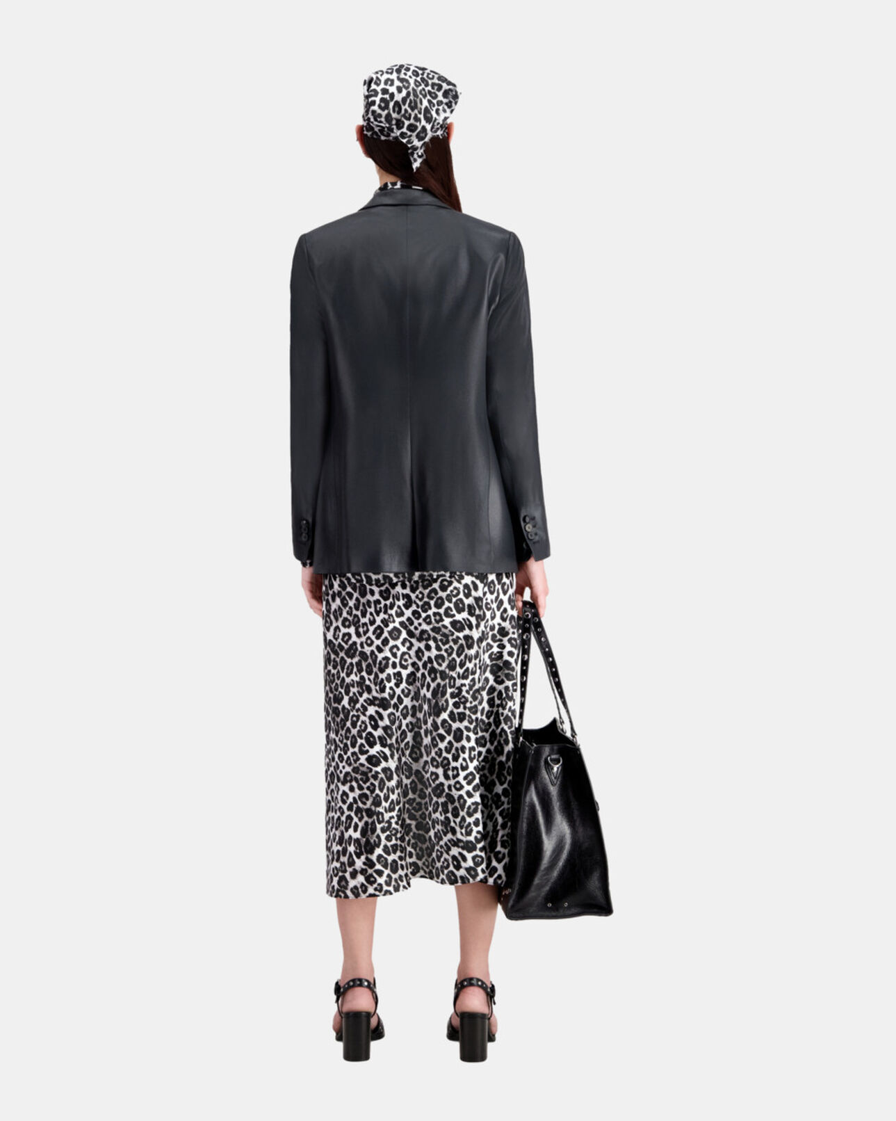The Kooples MUJER BLACK blazer negro efecto piel