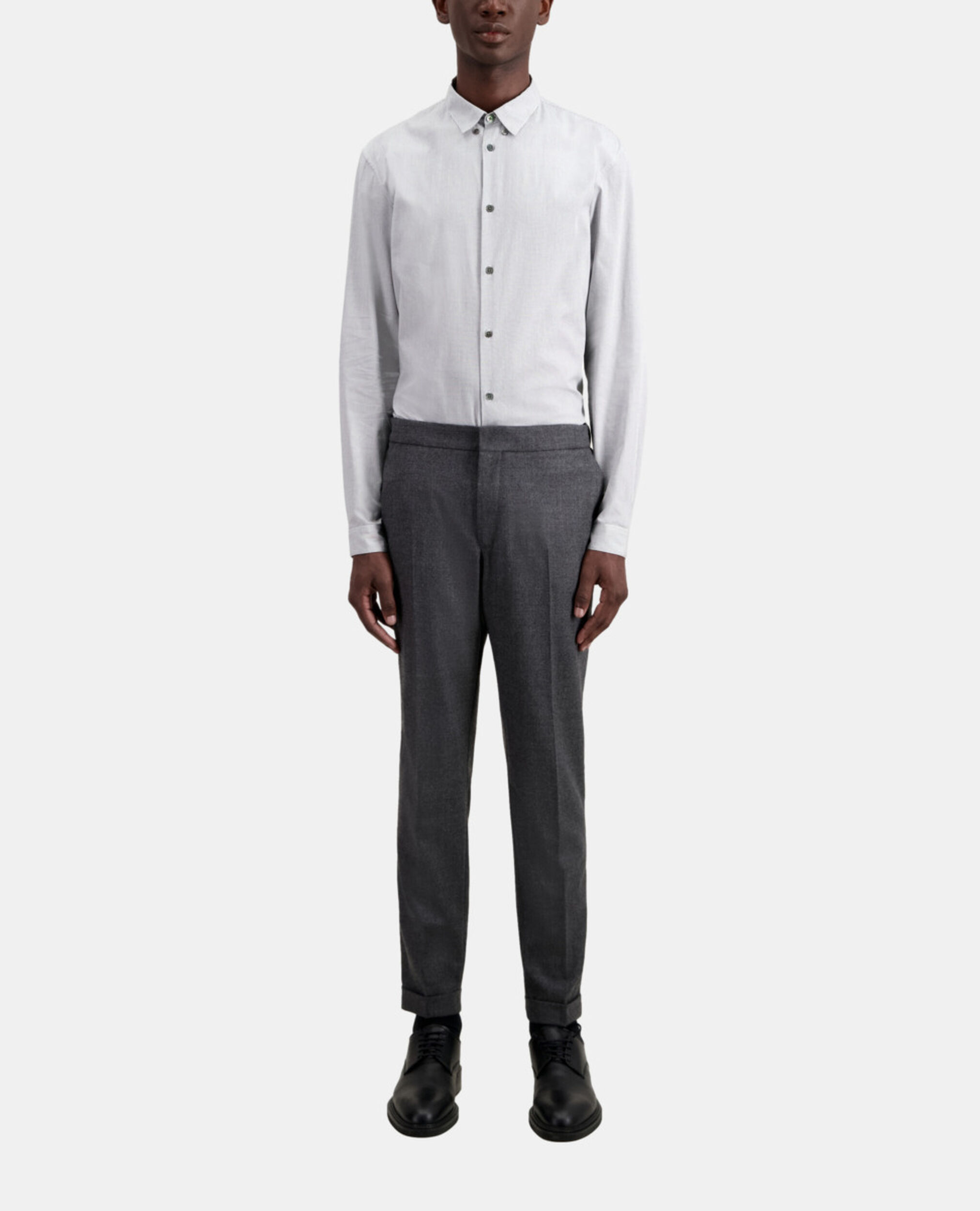 Graue Hose aus Flanell, GREY, hi-res image number null