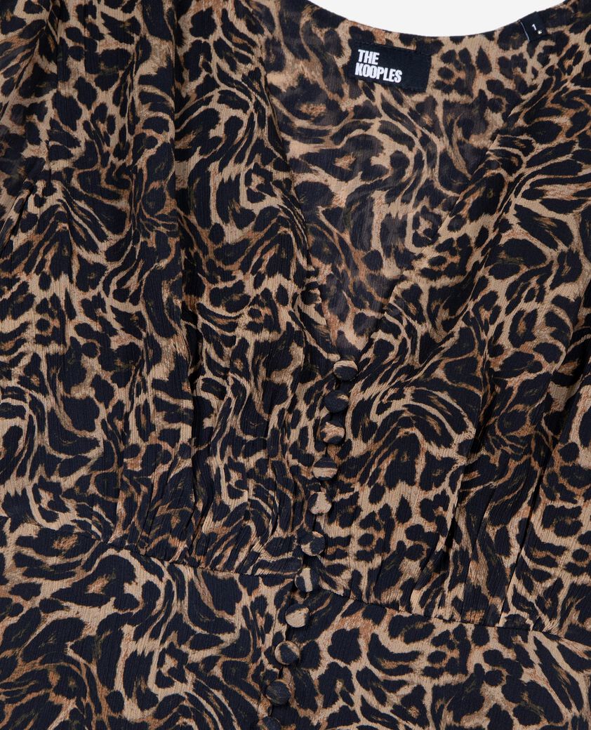 The Kooples FEMME LEOPARD robe longue imprimé léopard