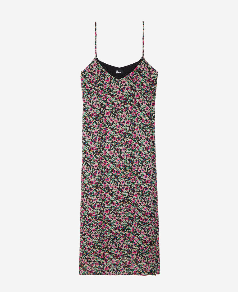 The Kooples F MULTICO long printed slip dress
