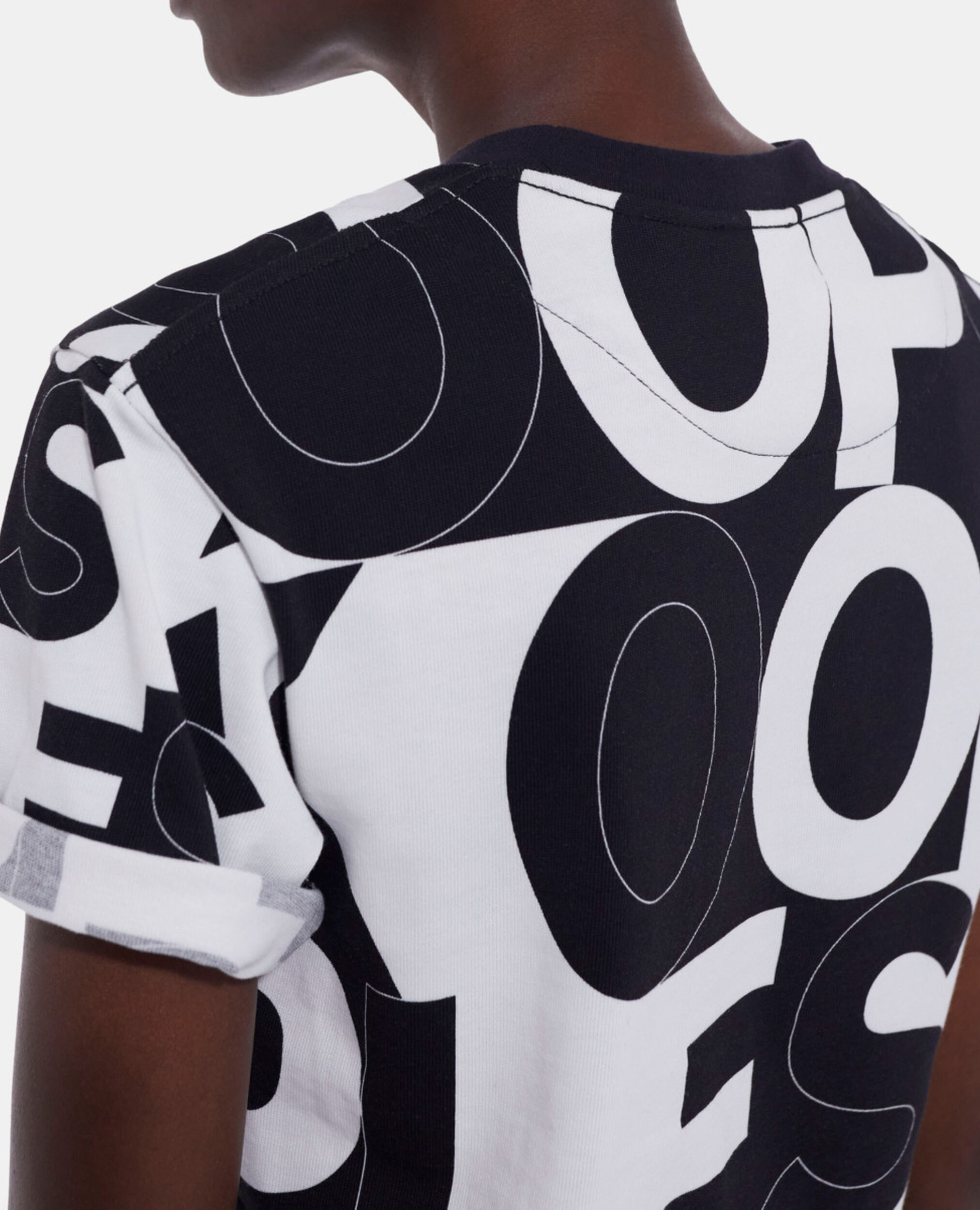 T-Shirt mit The Kooples-Logo, BLACK / WHITE, hi-res image number null