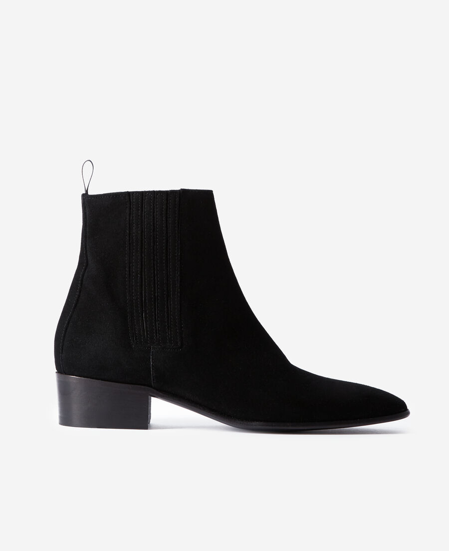 black leather boots