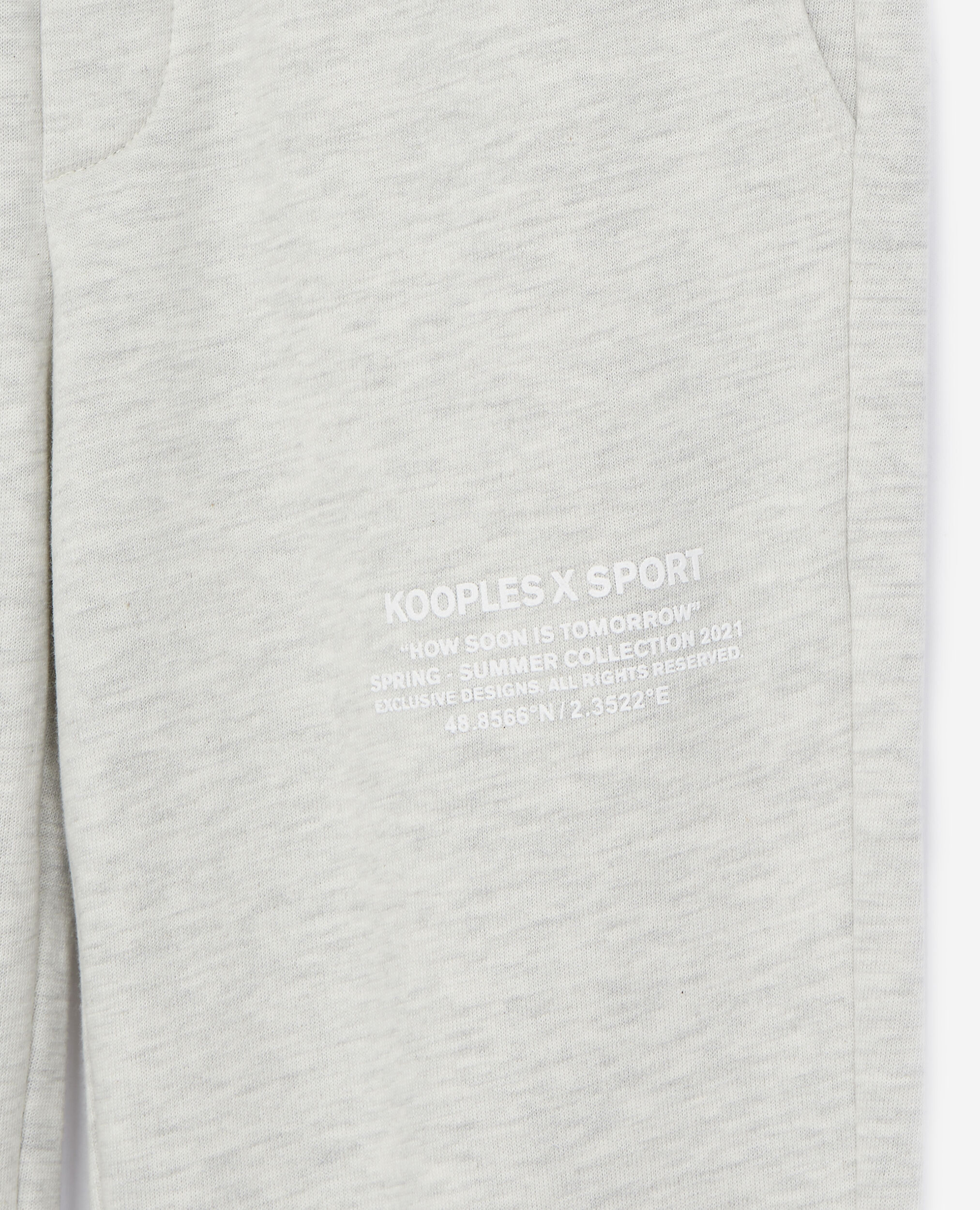 Gray joggers with rubber logo, GREY CHINE, hi-res image number null