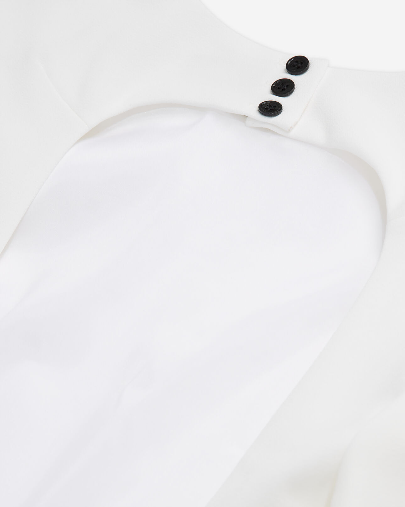 The Kooples FEMME WHITE robe courte blanche avec volant