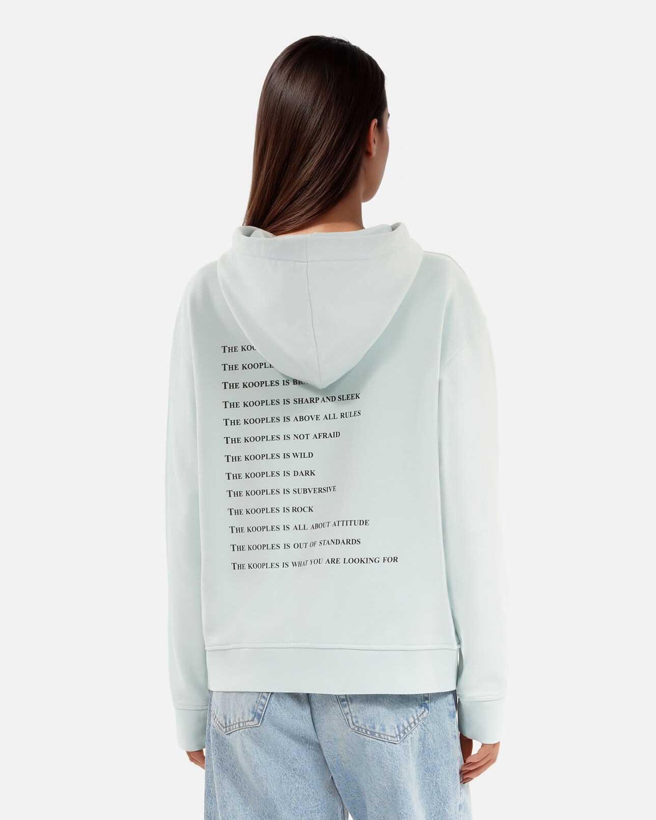 The Kooples WOMEN BABY BLUE what is hoodie light blue