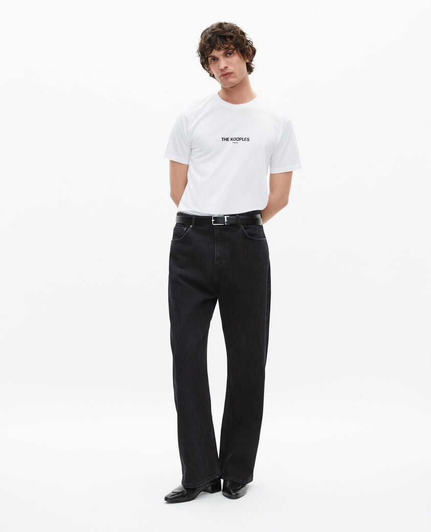 The Kooples HOMME WHITE t-shirt avec logo blanc