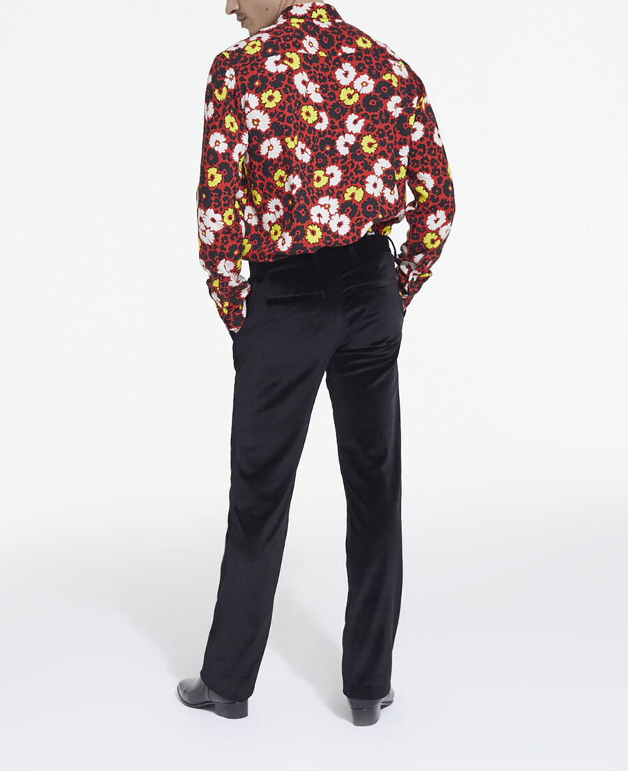 floral print shirt with classic collar
