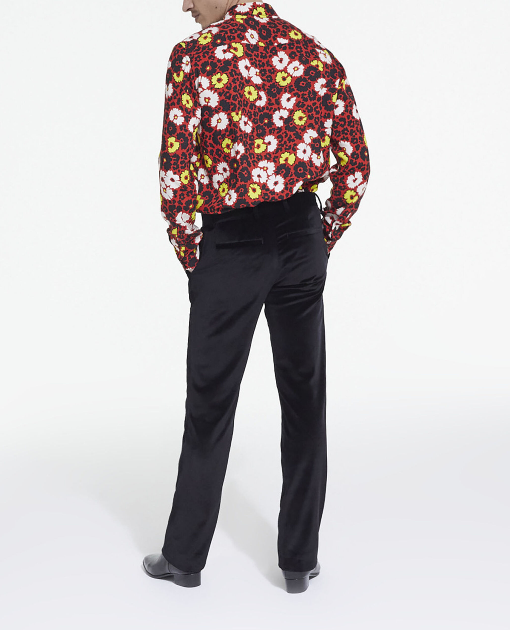 Floral print shirt with classic collar, MULTICOLORE/RED, hi-res image number null