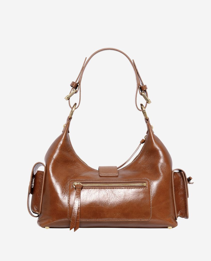 The Kooples WOMEN BROWN brown leather amelia bag